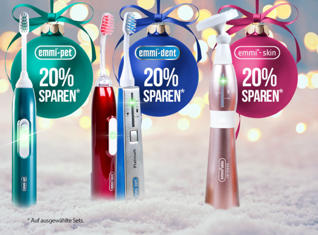 Emmi Ultrasonic Weihnachtsaktion 2019 - 20% sparen auf ausgewählte Sets